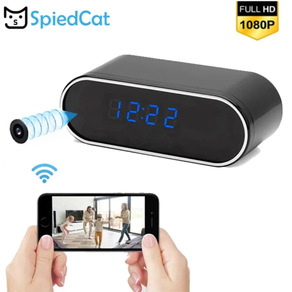 HD 1080P Table Clock Mini Alarm Setting Wireless Wifi IP P2P Camera IR Night Vision Camcorder Home security Surveillance webcam