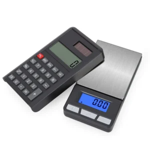 Electronic Calculator Scale 200g 0.01g Precision Digital Jewelry Gold Gram Scales Blue LCD Mini Pocket Weight Balance 500g 0.1g