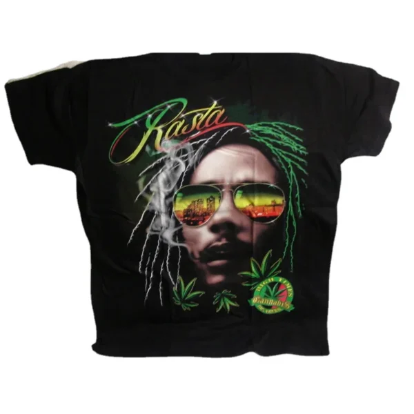 2024 Summer Cotton Short Sleeve O-Neck Mens T Shirt New S-5xl MARIJUANA LEAF CANNABIS RASTA BOB MARLEY DREADLOCKS T-Shirt.