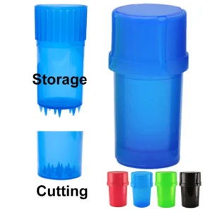 Herb Storage Container and 40MM Grinder Plastic Tobacco Grinder 75ML moke Spice Crusher Hand Muller Smoking