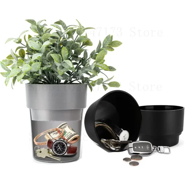 Large Flower Pot Hidden Safe Lock Box Surprise Secret Hideaway Plant Stash Hide Money, Keys, Jewlery Organizer Other Valuables